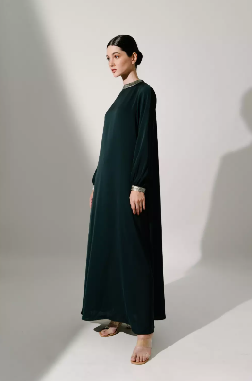 DEMURE&CO - DANIA DRESS IN KOREAN NIDHA SILK - KAFTAN