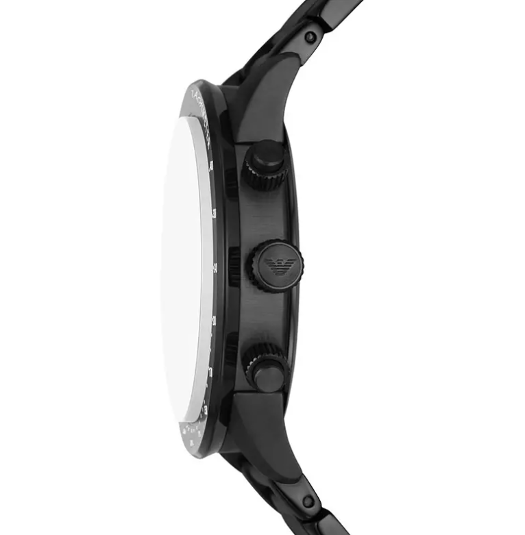 EMPORIO ARMANI Chronograph AR11472 Mario Green Dial Black Stainless Steel Strap - Image 2